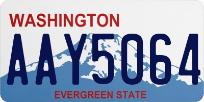 WA license plate AAY5064