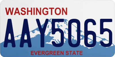 WA license plate AAY5065