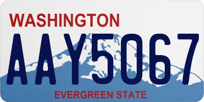 WA license plate AAY5067