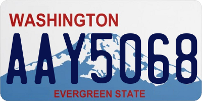 WA license plate AAY5068