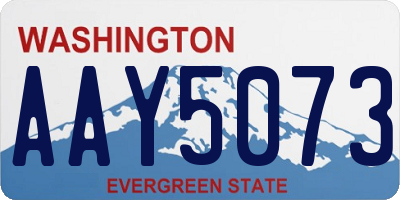 WA license plate AAY5073