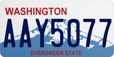 WA license plate AAY5077