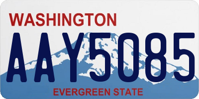 WA license plate AAY5085