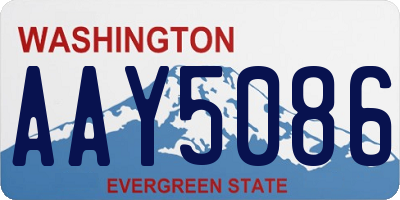 WA license plate AAY5086
