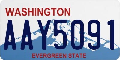 WA license plate AAY5091