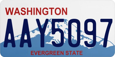 WA license plate AAY5097