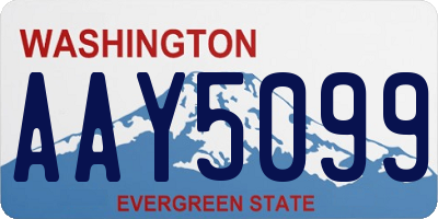 WA license plate AAY5099
