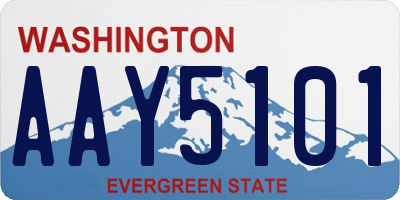 WA license plate AAY5101