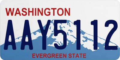 WA license plate AAY5112