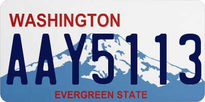 WA license plate AAY5113