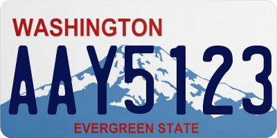 WA license plate AAY5123