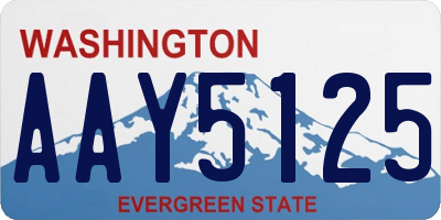 WA license plate AAY5125