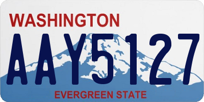WA license plate AAY5127