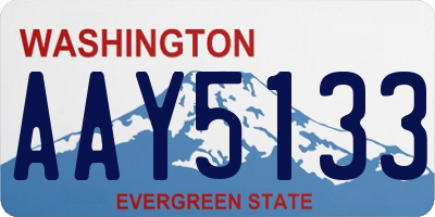WA license plate AAY5133