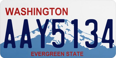 WA license plate AAY5134