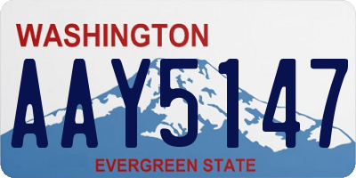 WA license plate AAY5147