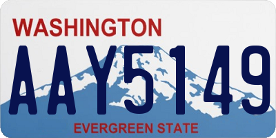 WA license plate AAY5149