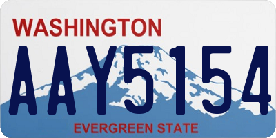 WA license plate AAY5154