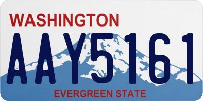 WA license plate AAY5161