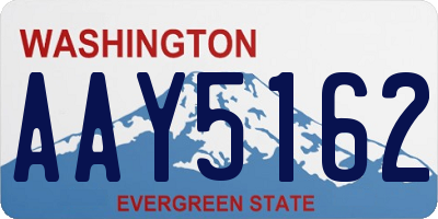 WA license plate AAY5162