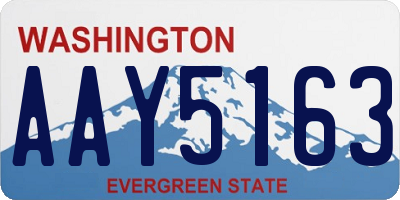 WA license plate AAY5163
