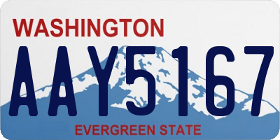 WA license plate AAY5167