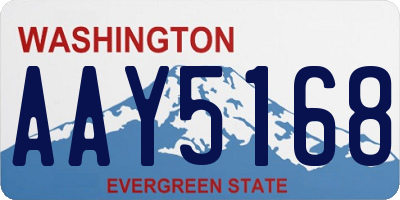 WA license plate AAY5168