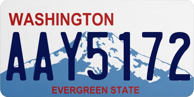 WA license plate AAY5172