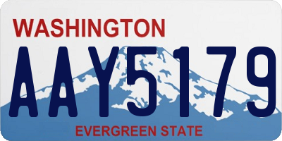 WA license plate AAY5179