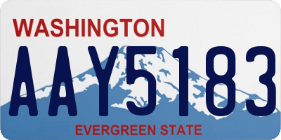 WA license plate AAY5183