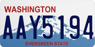WA license plate AAY5194