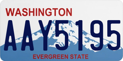 WA license plate AAY5195