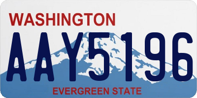 WA license plate AAY5196