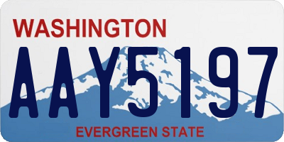 WA license plate AAY5197
