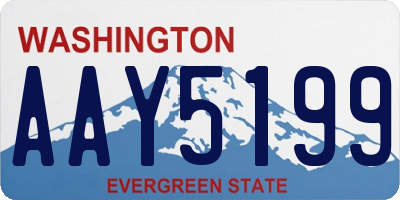 WA license plate AAY5199