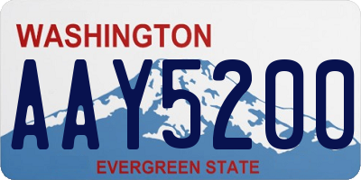 WA license plate AAY5200