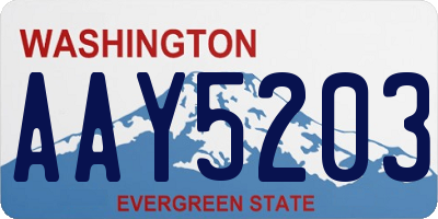 WA license plate AAY5203