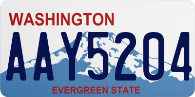 WA license plate AAY5204