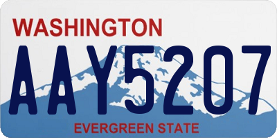 WA license plate AAY5207