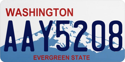 WA license plate AAY5208