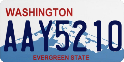 WA license plate AAY5210