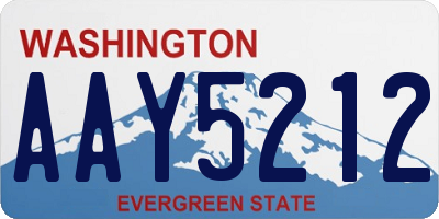 WA license plate AAY5212