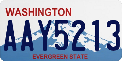 WA license plate AAY5213