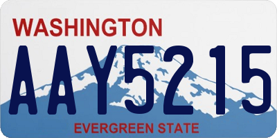 WA license plate AAY5215