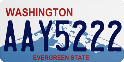 WA license plate AAY5222