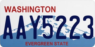 WA license plate AAY5223