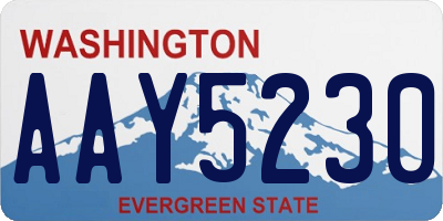 WA license plate AAY5230