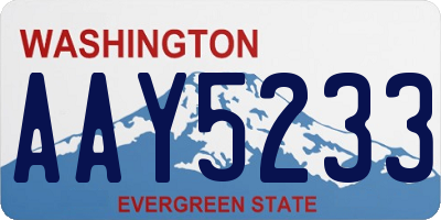 WA license plate AAY5233