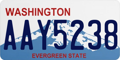 WA license plate AAY5238