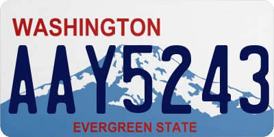 WA license plate AAY5243